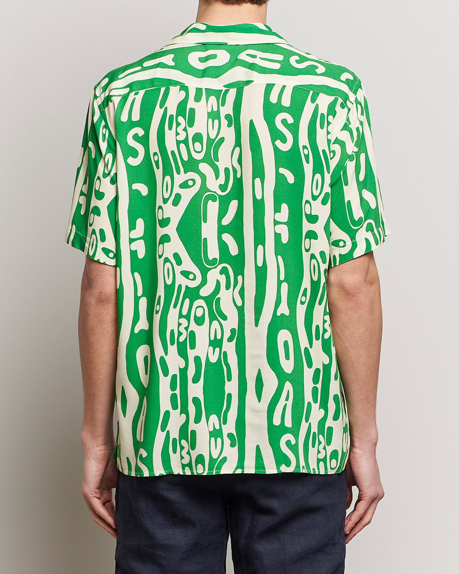 Mies | Kauluspaidat | OAS | Viscose Resort Short Sleeve Shirt Verdant
