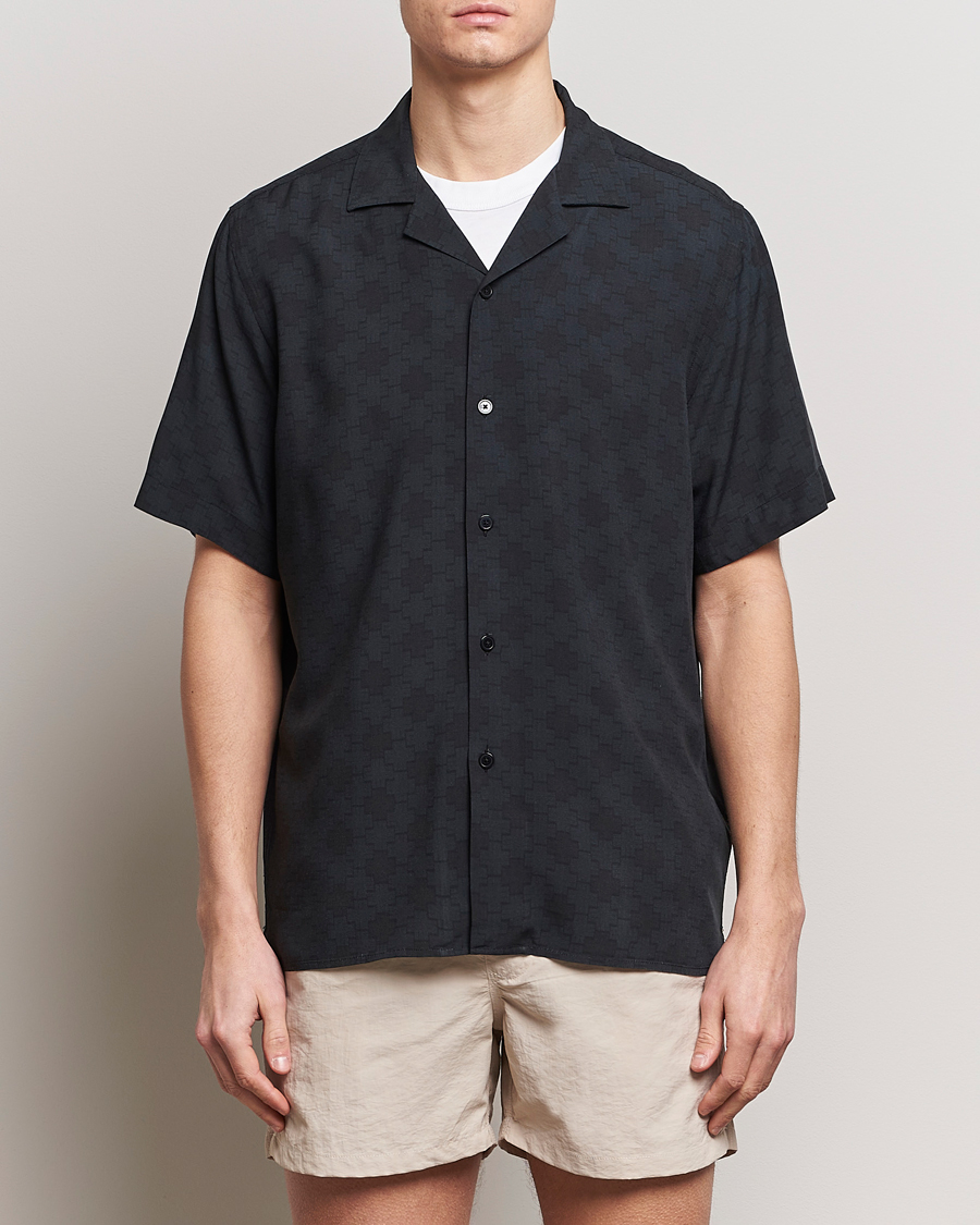 Mies | Kauluspaidat | OAS | Viscose Resort Short Sleeve Shirt San Sebastian
