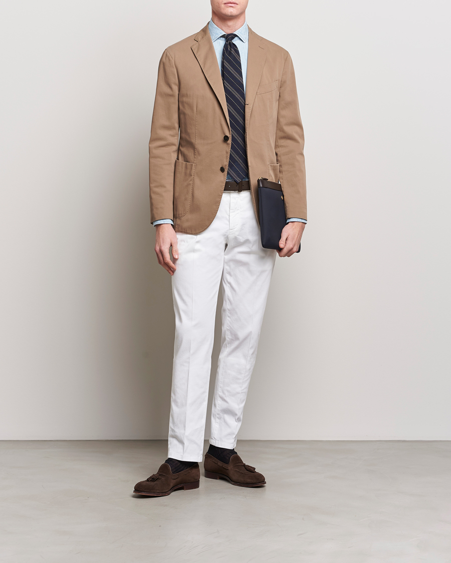 Mies | Pikkutakit | Boglioli | K Jacket Cotton Stretch Blazer Beige
