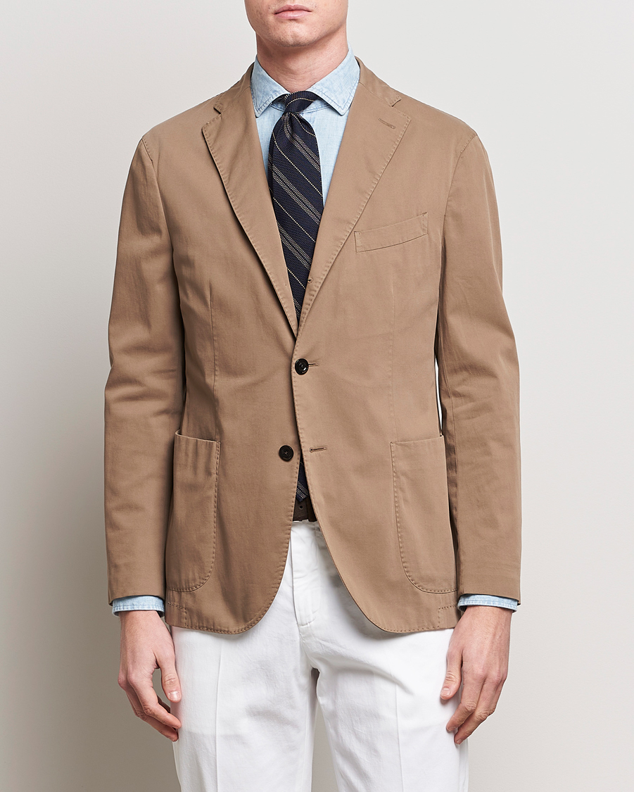 Mies | Pikkutakit | Boglioli | K Jacket Cotton Stretch Blazer Beige