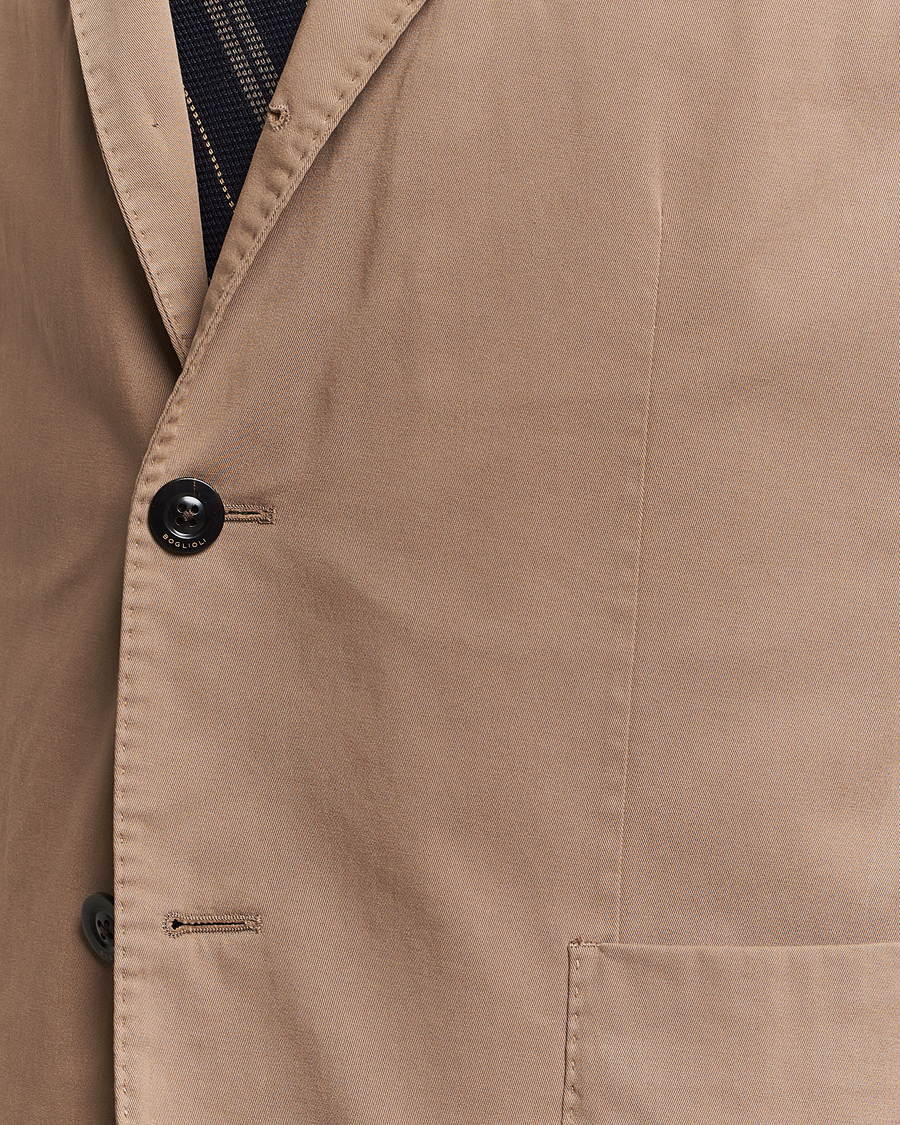 Mies | Pikkutakit | Boglioli | K Jacket Cotton Stretch Blazer Beige