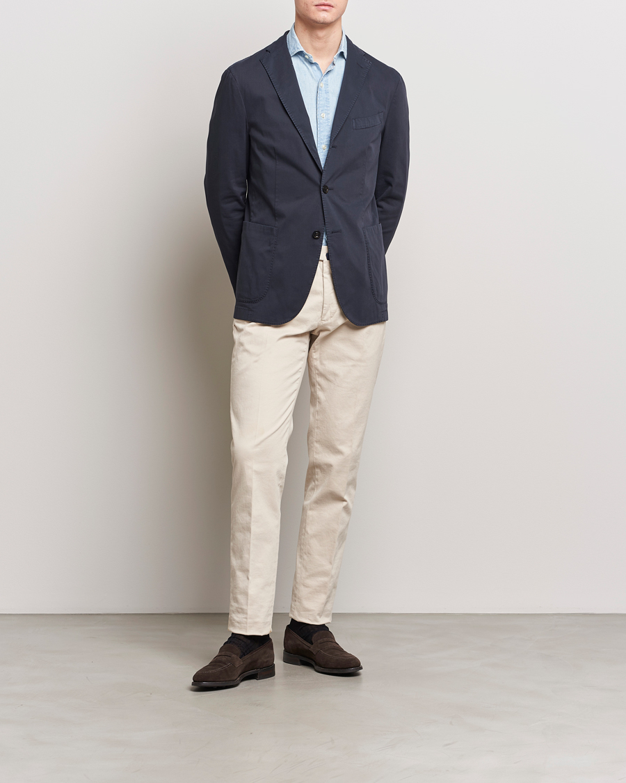 Mies | Pikkutakit | Boglioli | K Jacket Cotton Stretch Blazer Navy