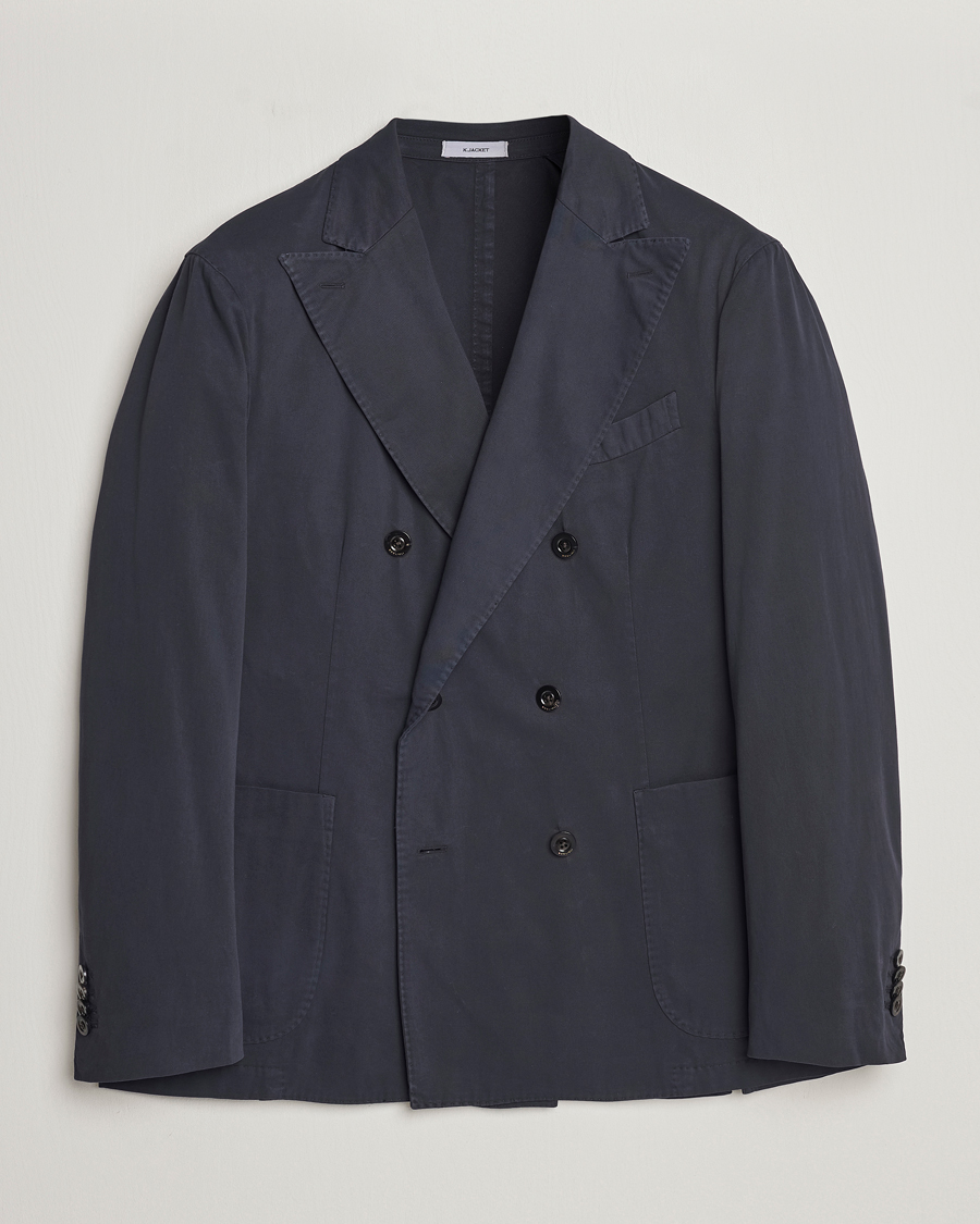 Mies | Pikkutakit | Boglioli | K Jacket Double Breasted Cotton Blazer Navy