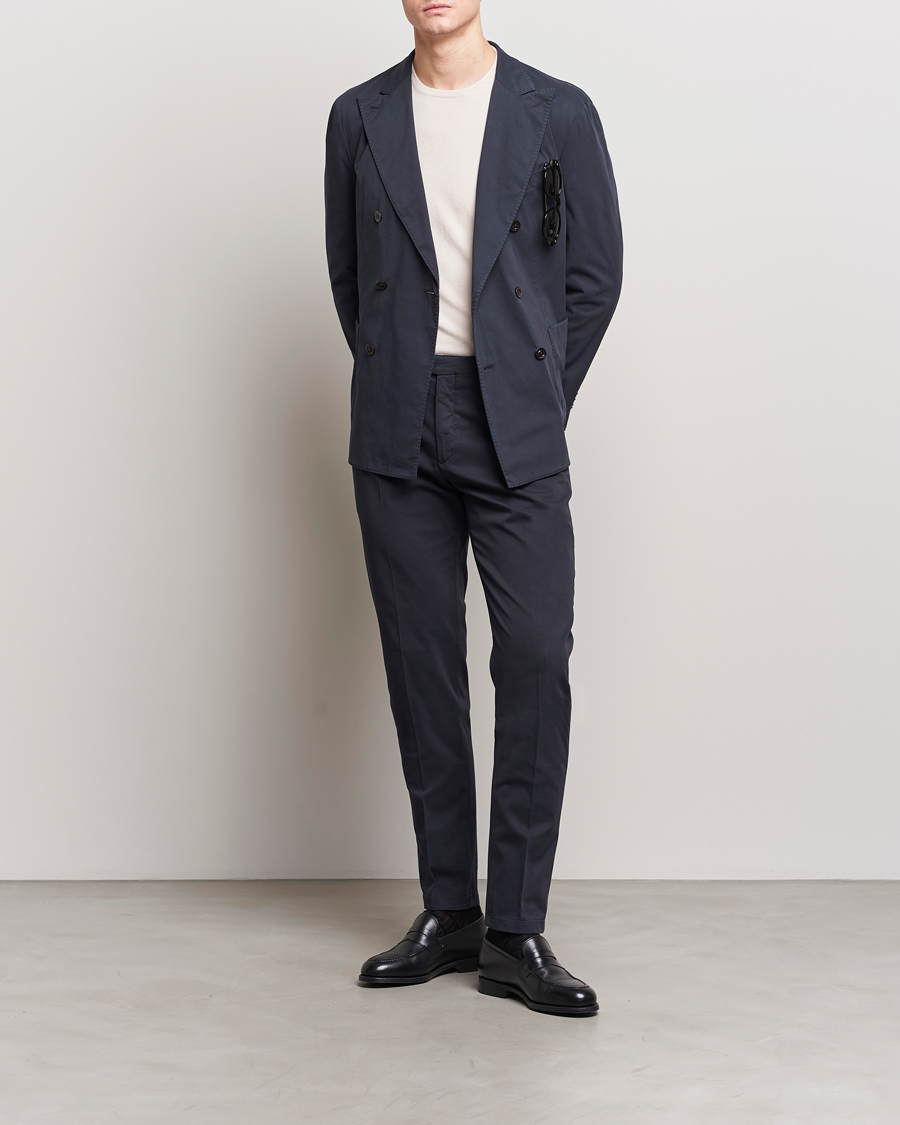 Mies | Pikkutakit | Boglioli | K Jacket Double Breasted Cotton Blazer Navy