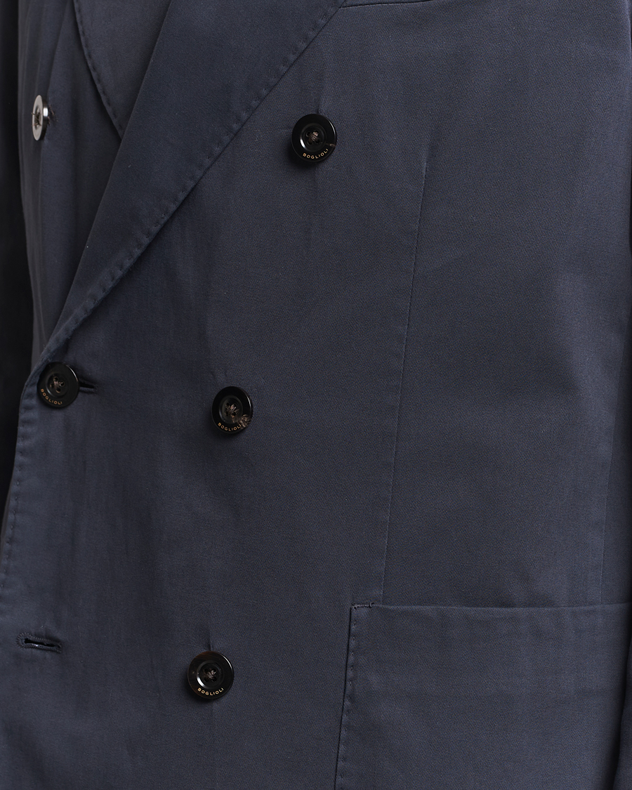 Mies | Pikkutakit | Boglioli | K Jacket Double Breasted Cotton Blazer Navy