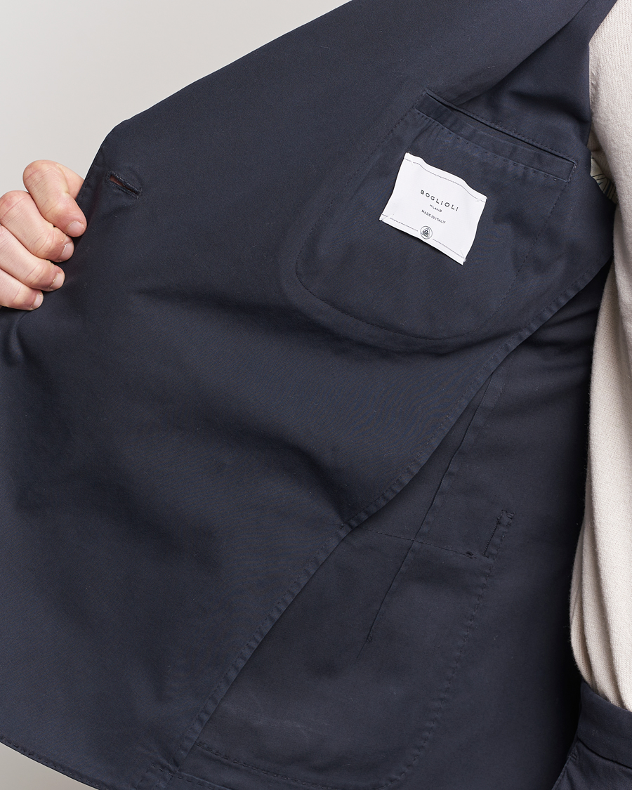 Mies | Pikkutakit | Boglioli | K Jacket Double Breasted Cotton Blazer Navy