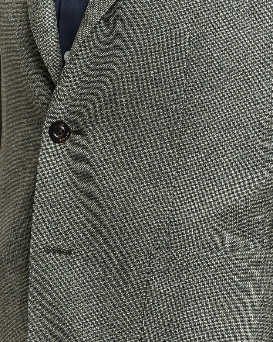Mies | Pikkutakit | Boglioli | K Jacket Wool Hopsack Blazer Sage Green