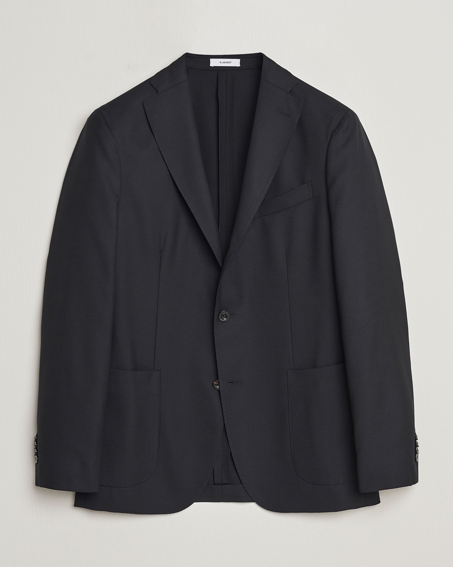 Mies | Pikkutakit | Boglioli | K Jacket Wool Hopsack Blazer Black