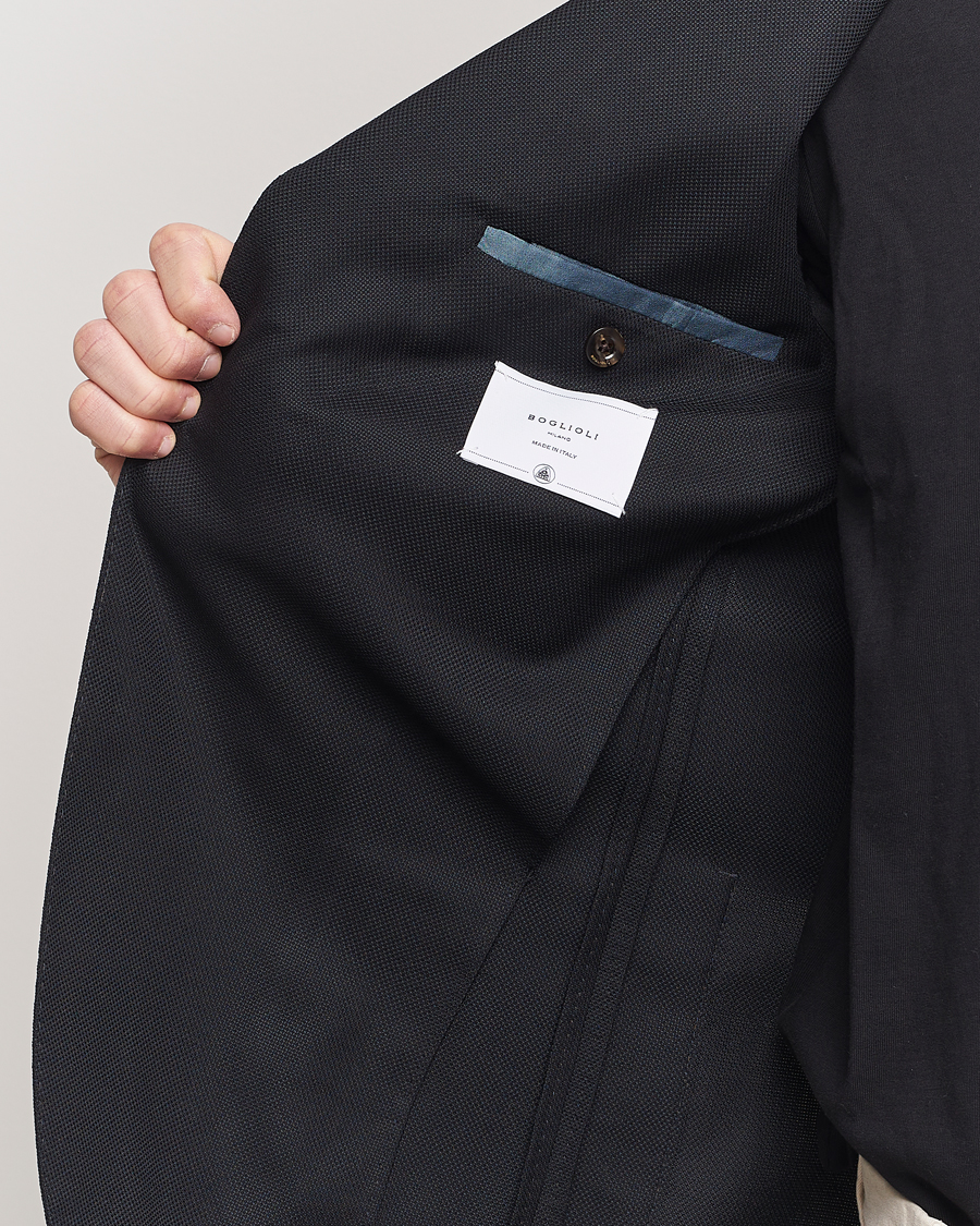 Mies | Pikkutakit | Boglioli | K Jacket Wool Hopsack Blazer Black