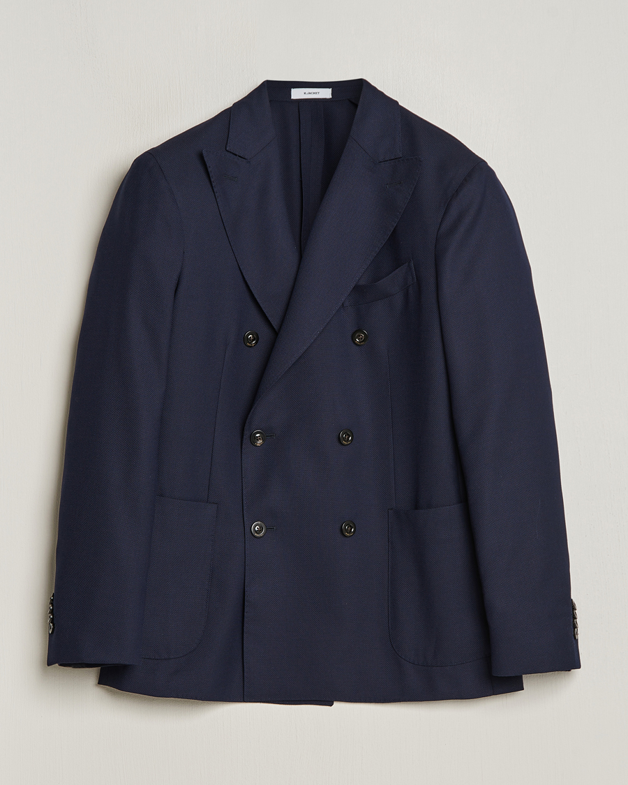 Mies | Pikkutakit | Boglioli | K Jacket Double Breasted Wool Blazer Navy