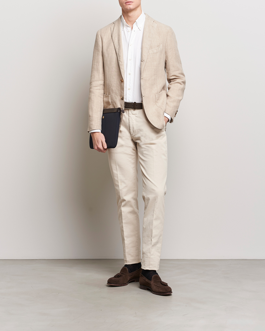 Mies | Pikkutakit | Boglioli | K Jacket Linen Blazer Light Beige