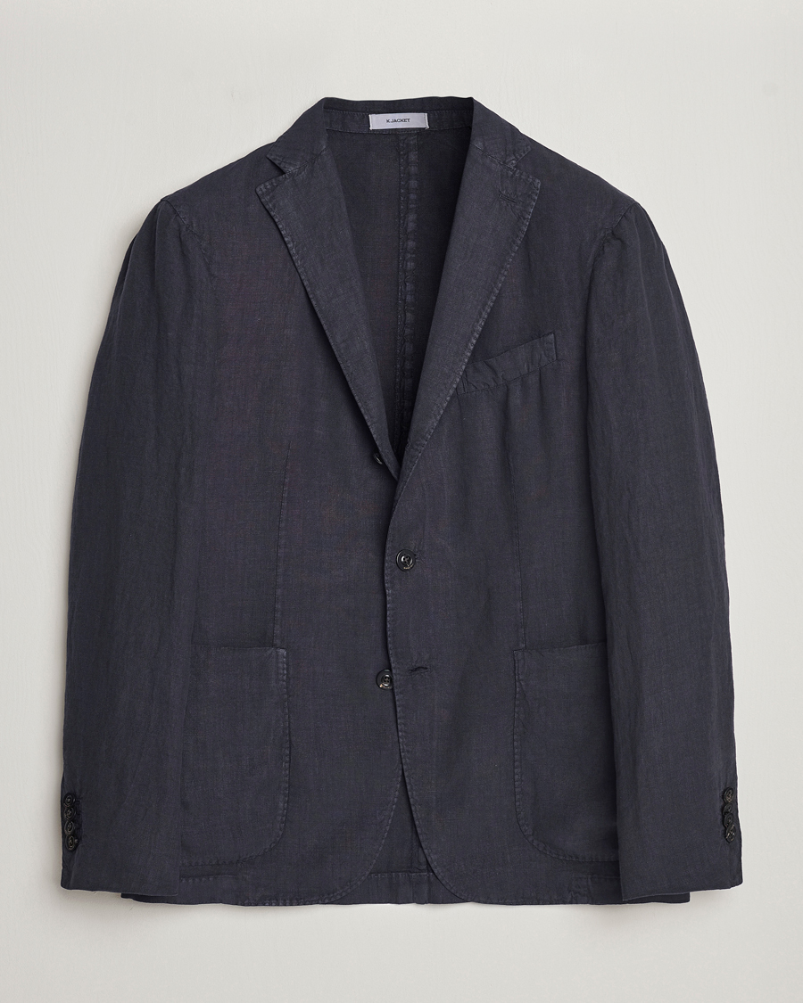 Mies | Pikkutakit | Boglioli | K Jacket Linen Blazer Navy