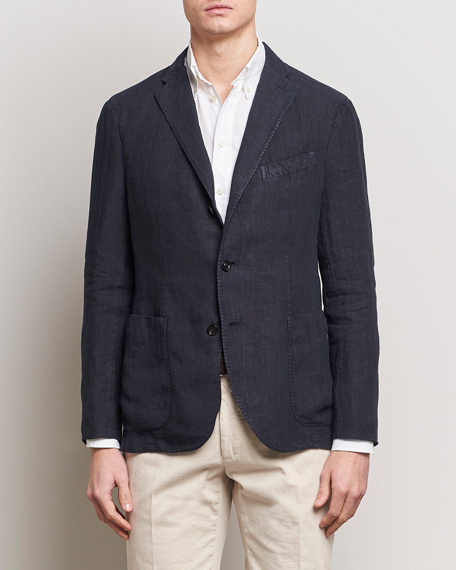 Mies | Pikkutakit | Boglioli | K Jacket Linen Blazer Navy