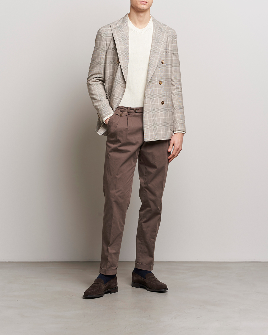 Mies | Pikkutakit | Boglioli | K Jacket Prince Of Wales Blazer Light Beige