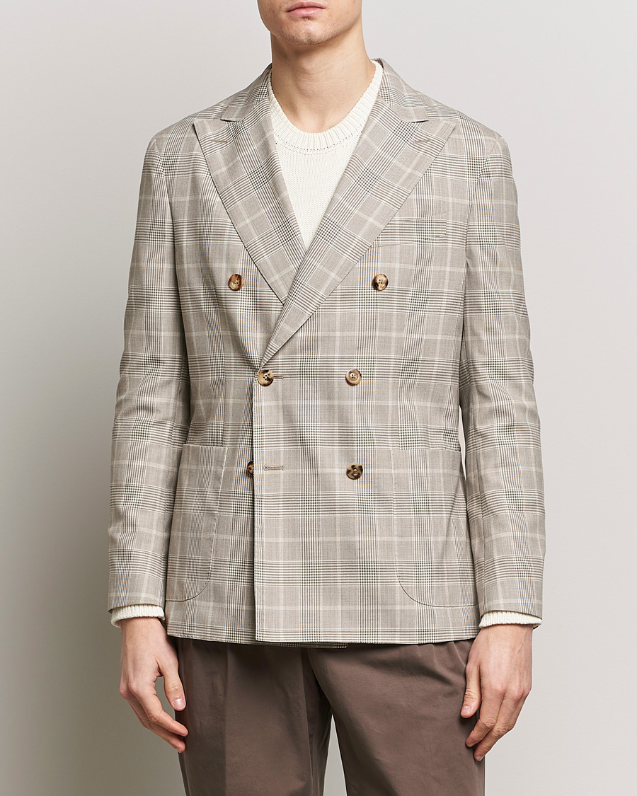 Mies | Pikkutakit | Boglioli | K Jacket Prince Of Wales Blazer Light Beige