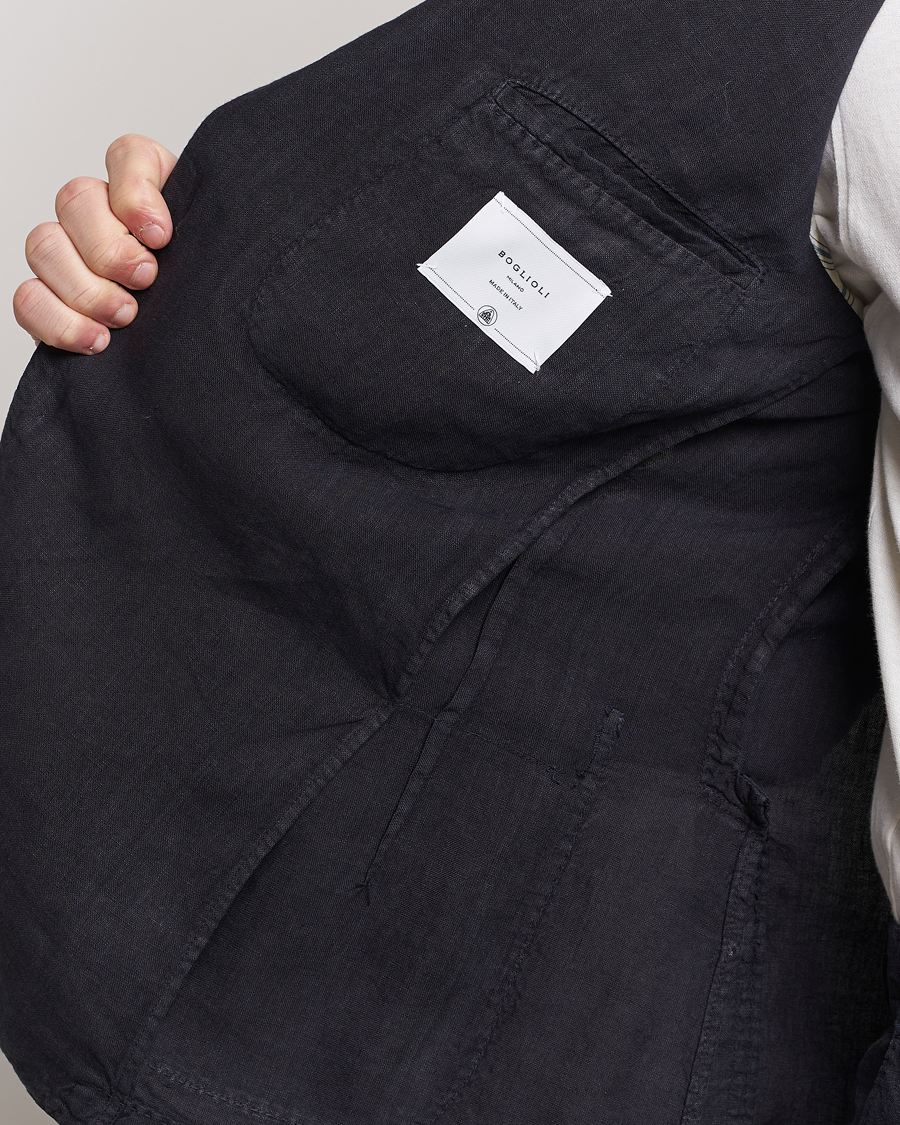 Mies | Puvut | Boglioli | K Jacket Linen Suit Navy