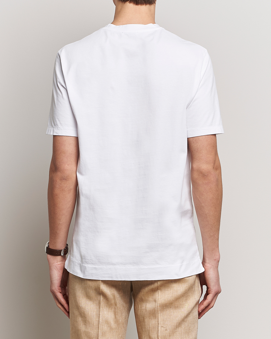 Mies | T-paidat | Boglioli | Garment Dyed T-Shirt White
