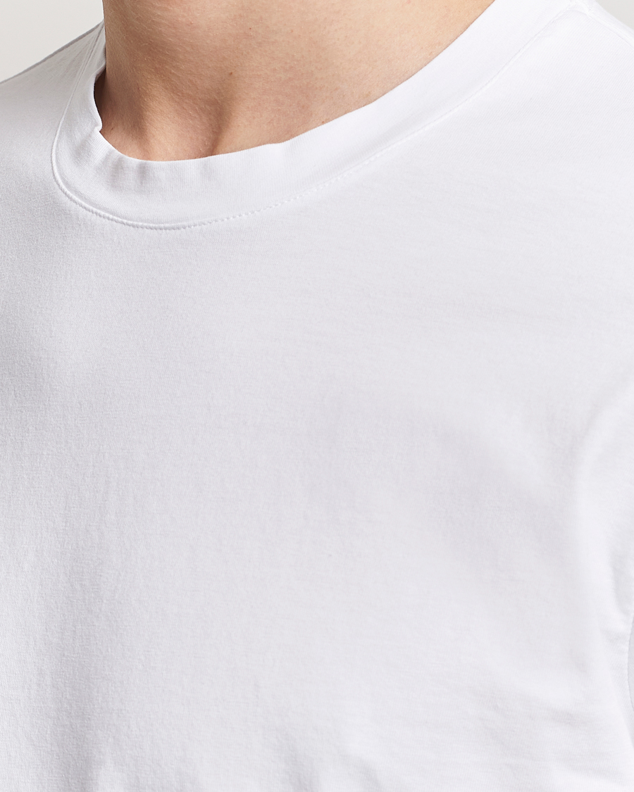 Mies | T-paidat | Boglioli | Garment Dyed T-Shirt White