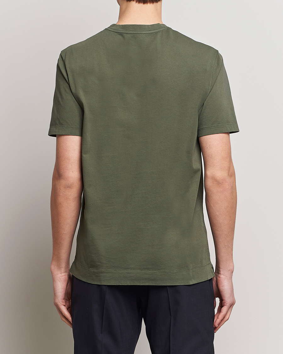 Mies | T-paidat | Boglioli | Garment Dyed T-Shirt Forest Green