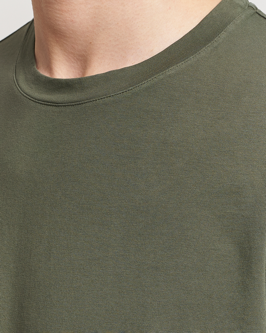 Mies | T-paidat | Boglioli | Garment Dyed T-Shirt Forest Green