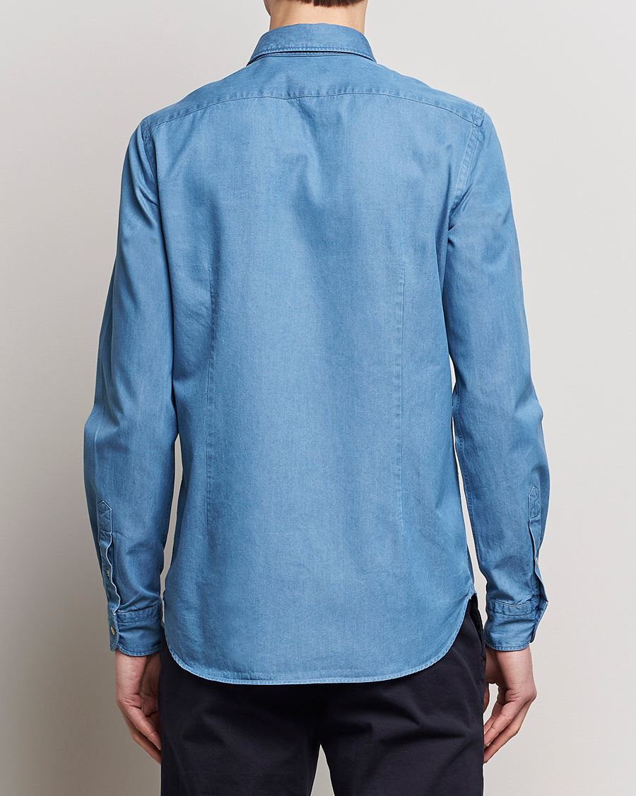 Mies | Kauluspaidat | Boglioli | Slim Fit Denim Shirt Light Indigo