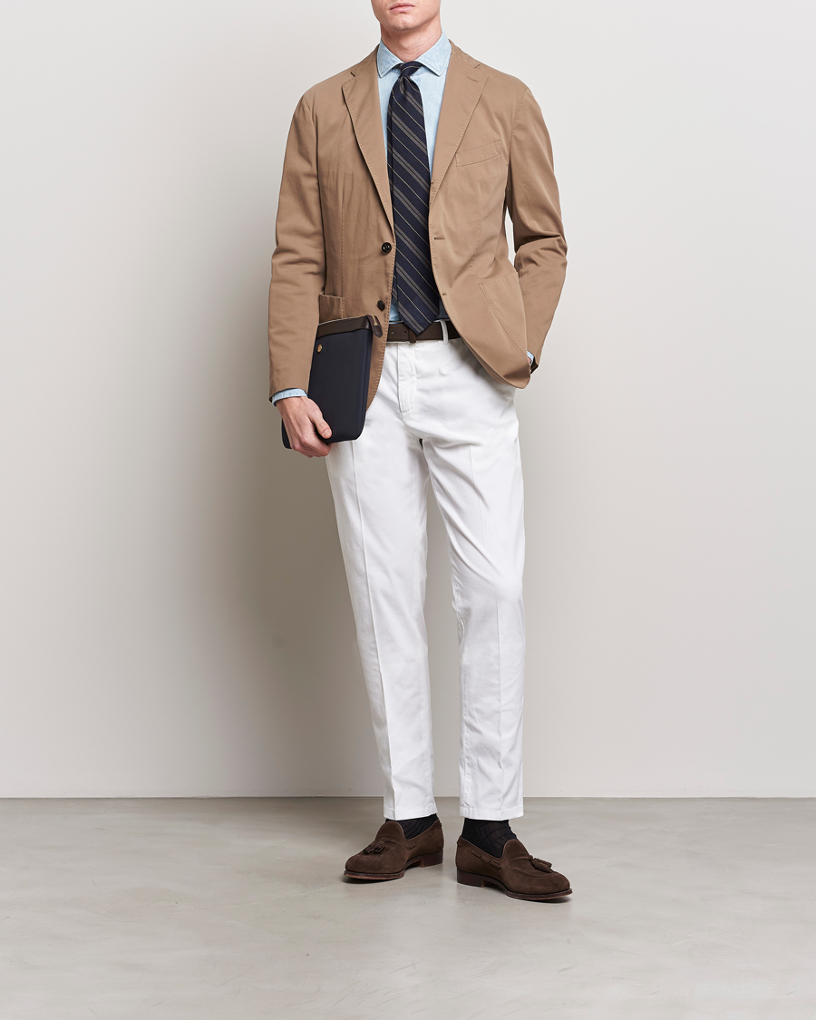 Mies | Housut | Boglioli | Cotton Stretch Chinos White
