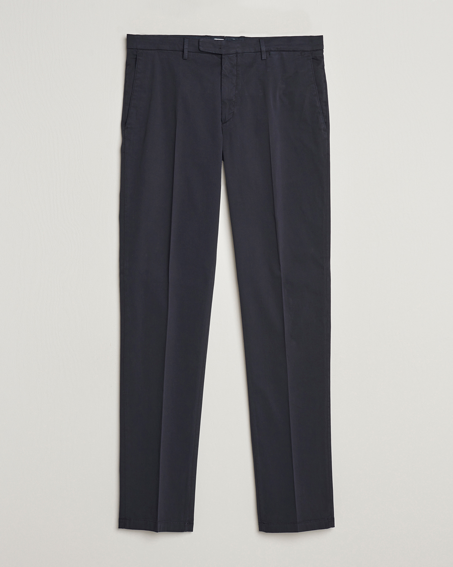 Mies | Housut | Boglioli | Cotton Stretch Chinos Navy