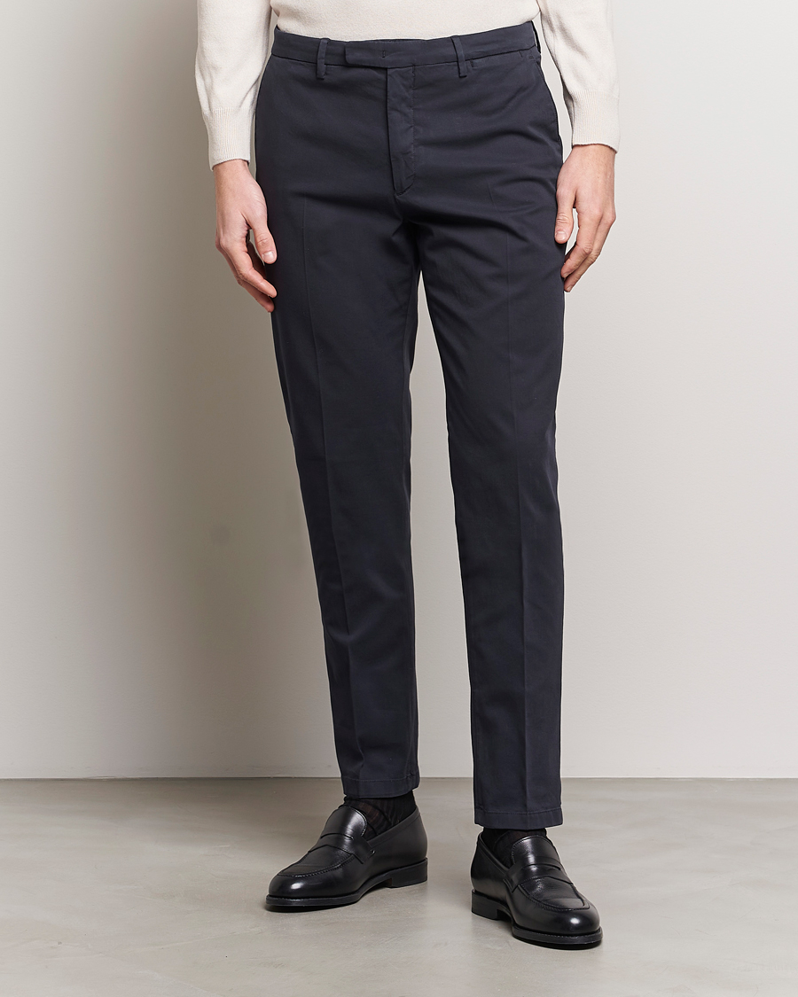Mies | Housut | Boglioli | Cotton Stretch Chinos Navy