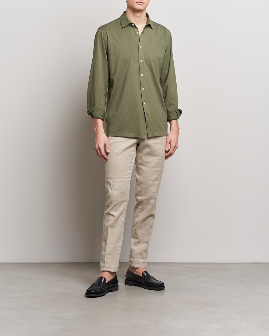 Mies | Housut | PT01 | Slim Fit Linen Drawstring Pants Light Beige