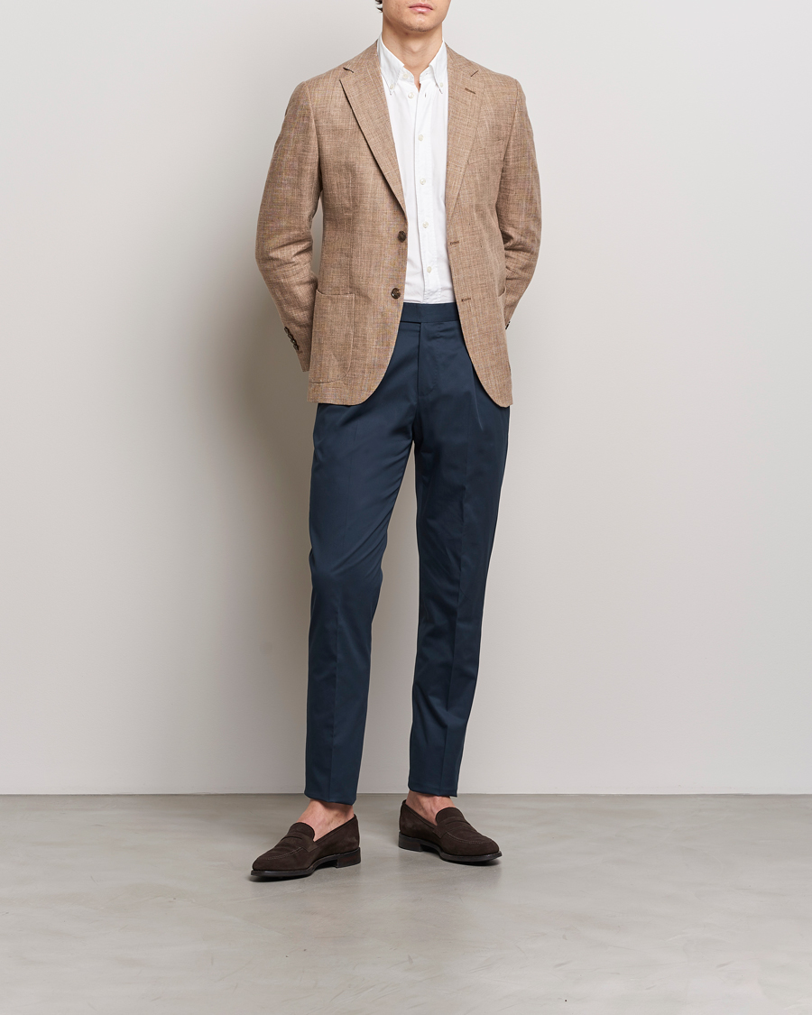Mies | Housut | PT01 | Gentleman Fit Cotton/Stretch Chinos Navy