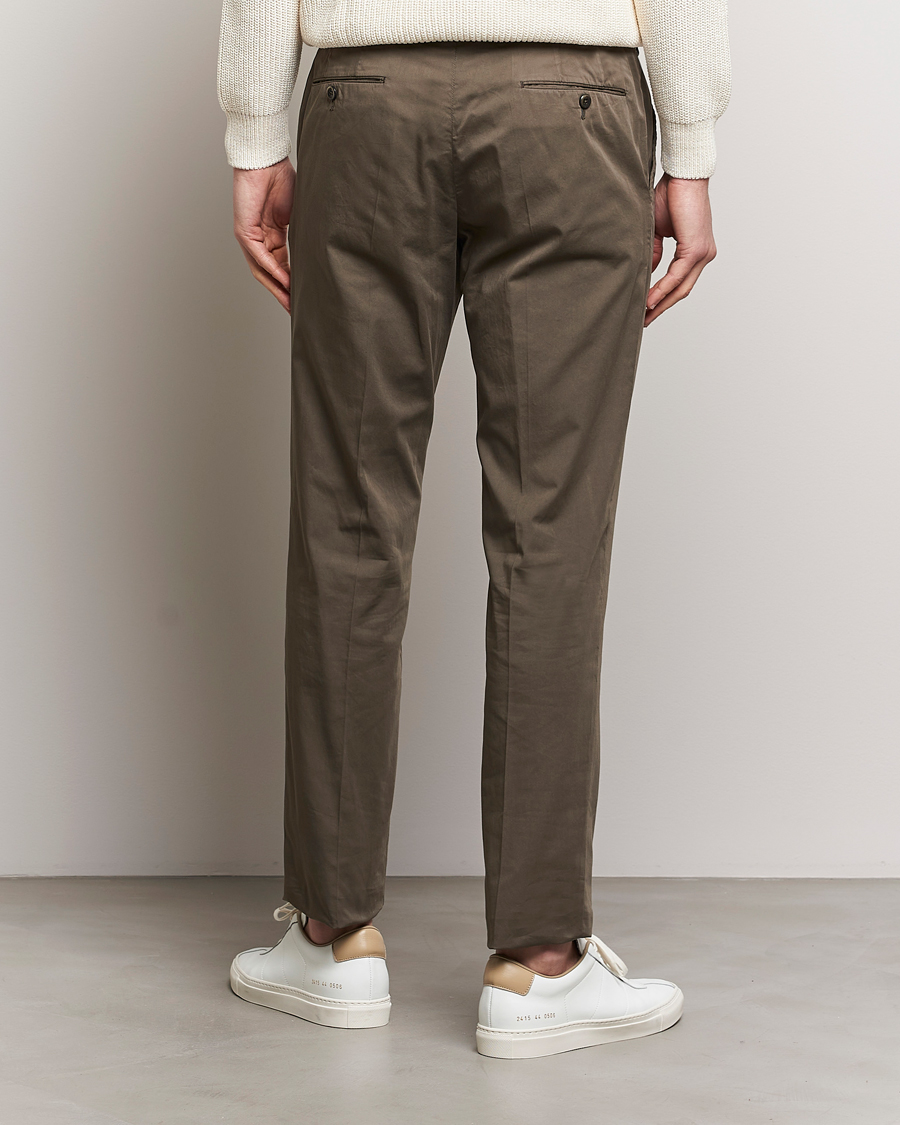 Mies | Housut | PT01 | Slim Fit Garment Dyed Stretch Chinos Dark Brown