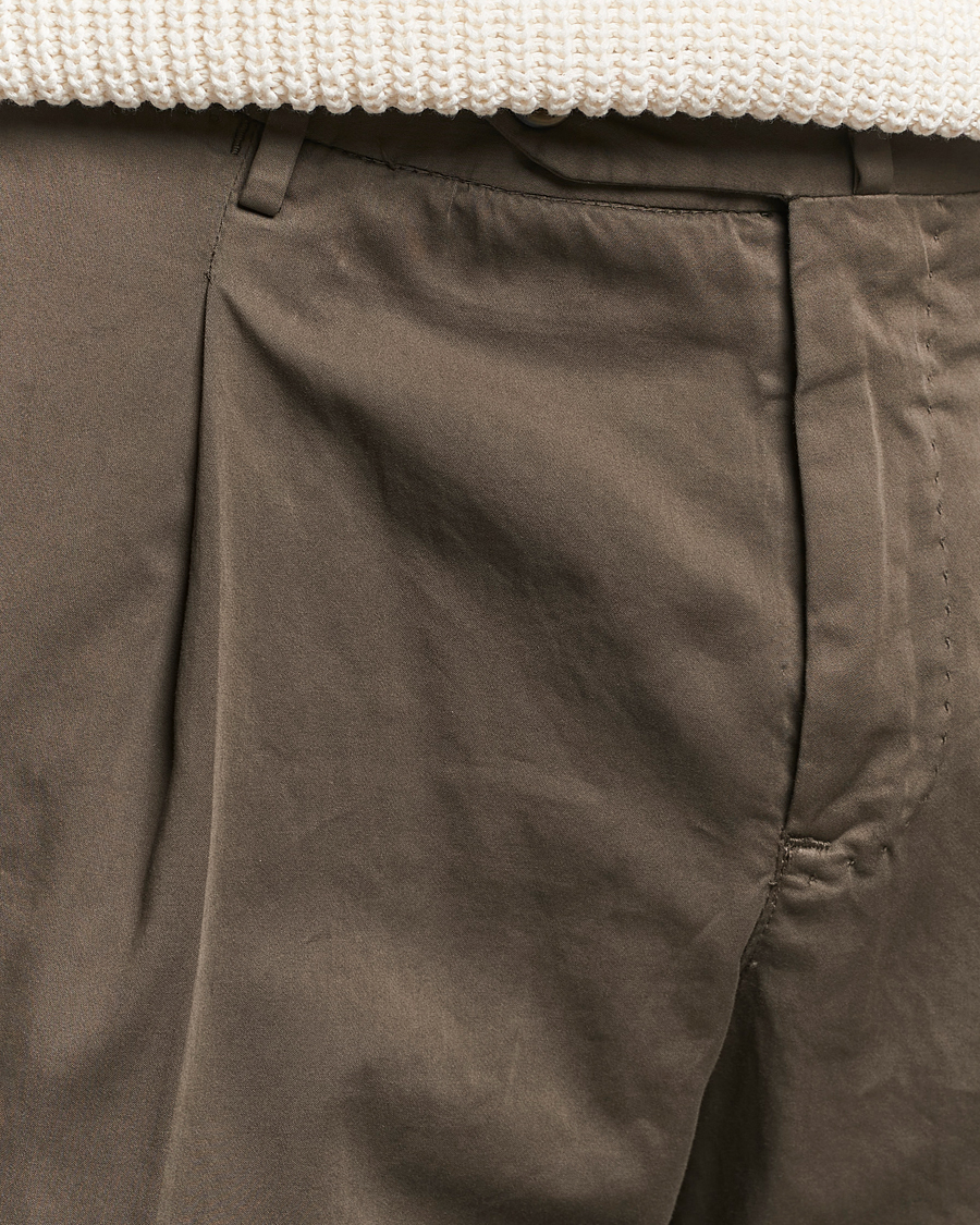 Mies | Housut | PT01 | Slim Fit Garment Dyed Stretch Chinos Dark Brown