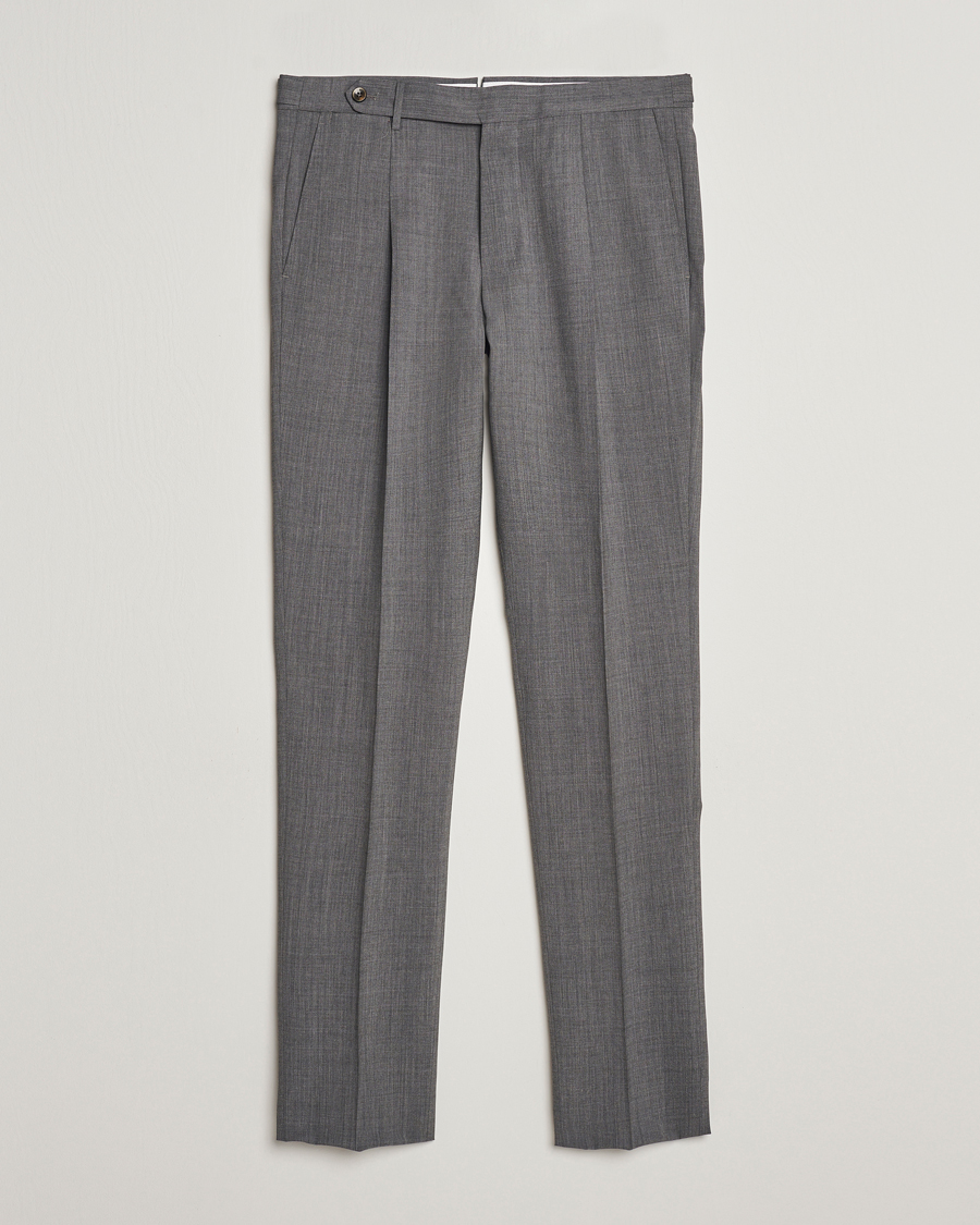 Mies | Housut | PT01 | Gentleman Fit Wool Stretch Trousers Medium Grey