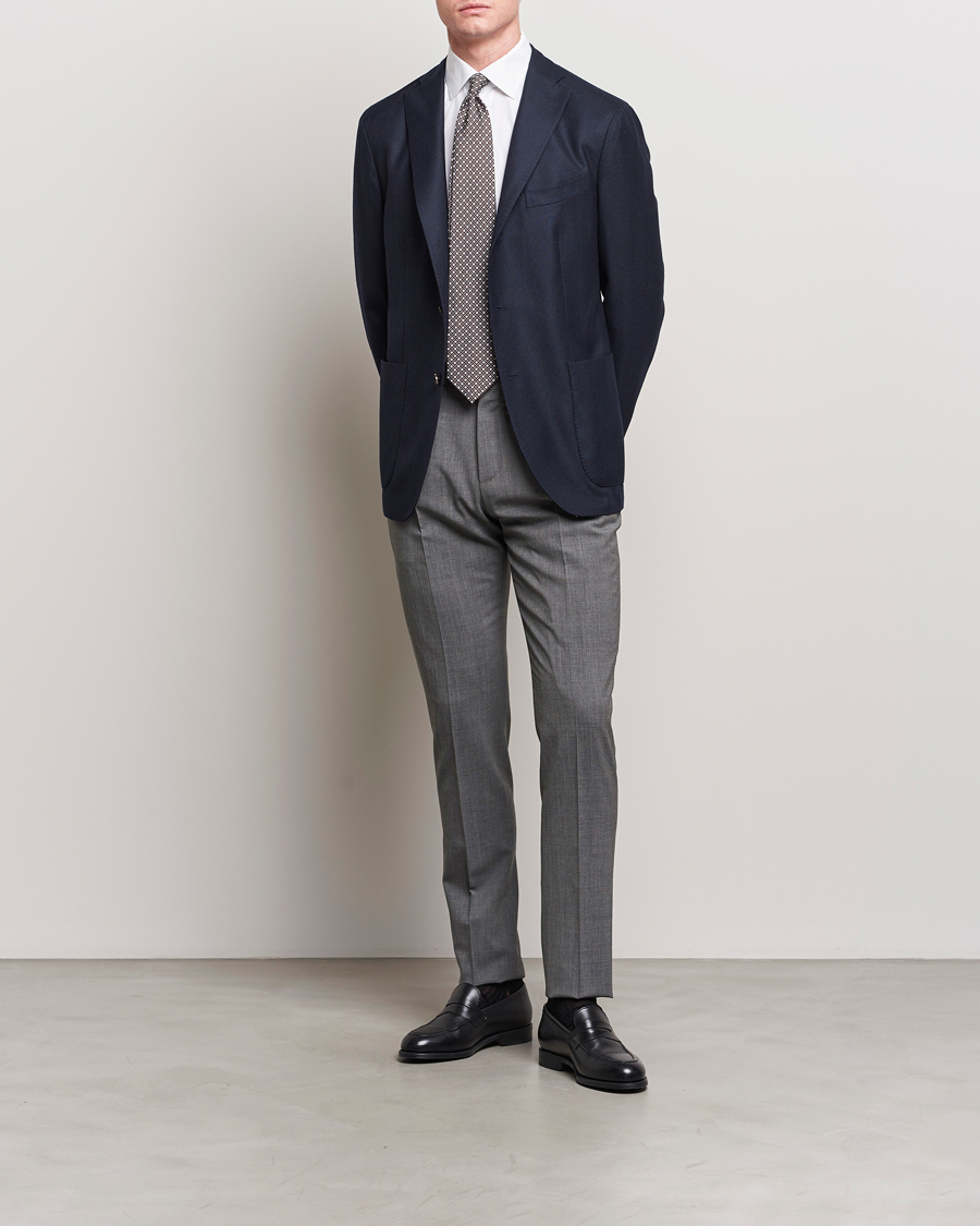 Mies | Housut | PT01 | Gentleman Fit Wool Stretch Trousers Medium Grey