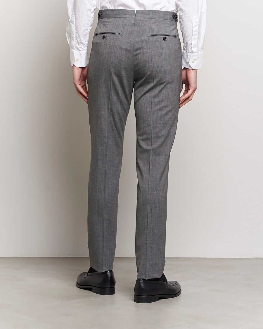 Mies | Housut | PT01 | Gentleman Fit Wool Stretch Trousers Medium Grey