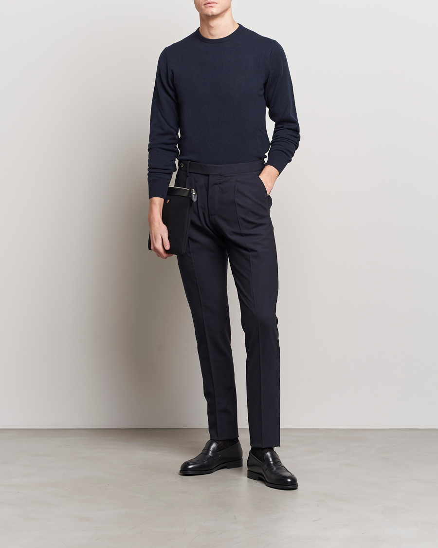 Mies | Housut | PT01 | Gentleman Fit Wool Stretch Trousers Navy