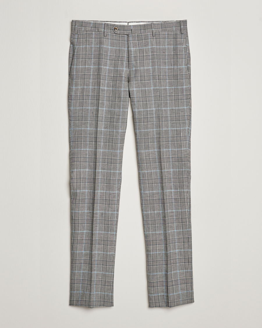 Mies | Housut | PT01 | Slim Fit Glencheck Trousers Grey/Blue