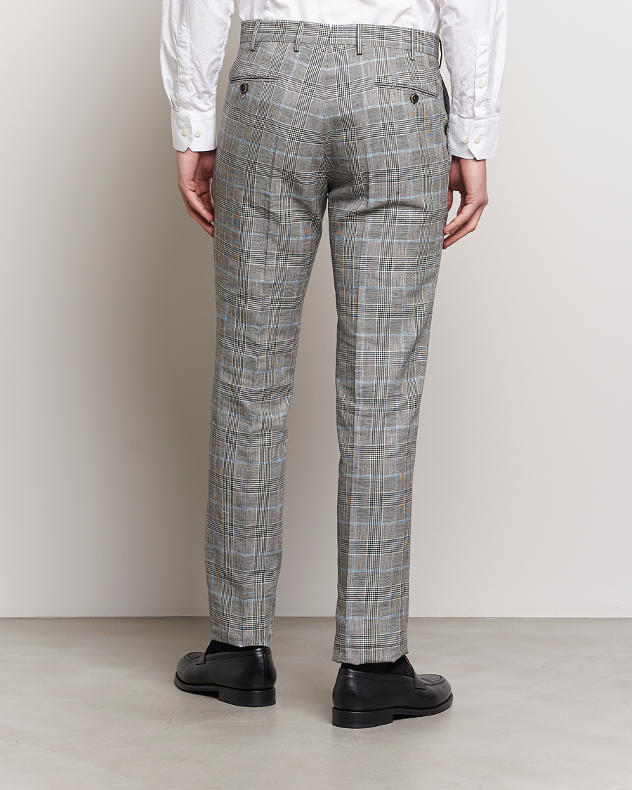 Mies | Housut | PT01 | Slim Fit Glencheck Trousers Grey/Blue
