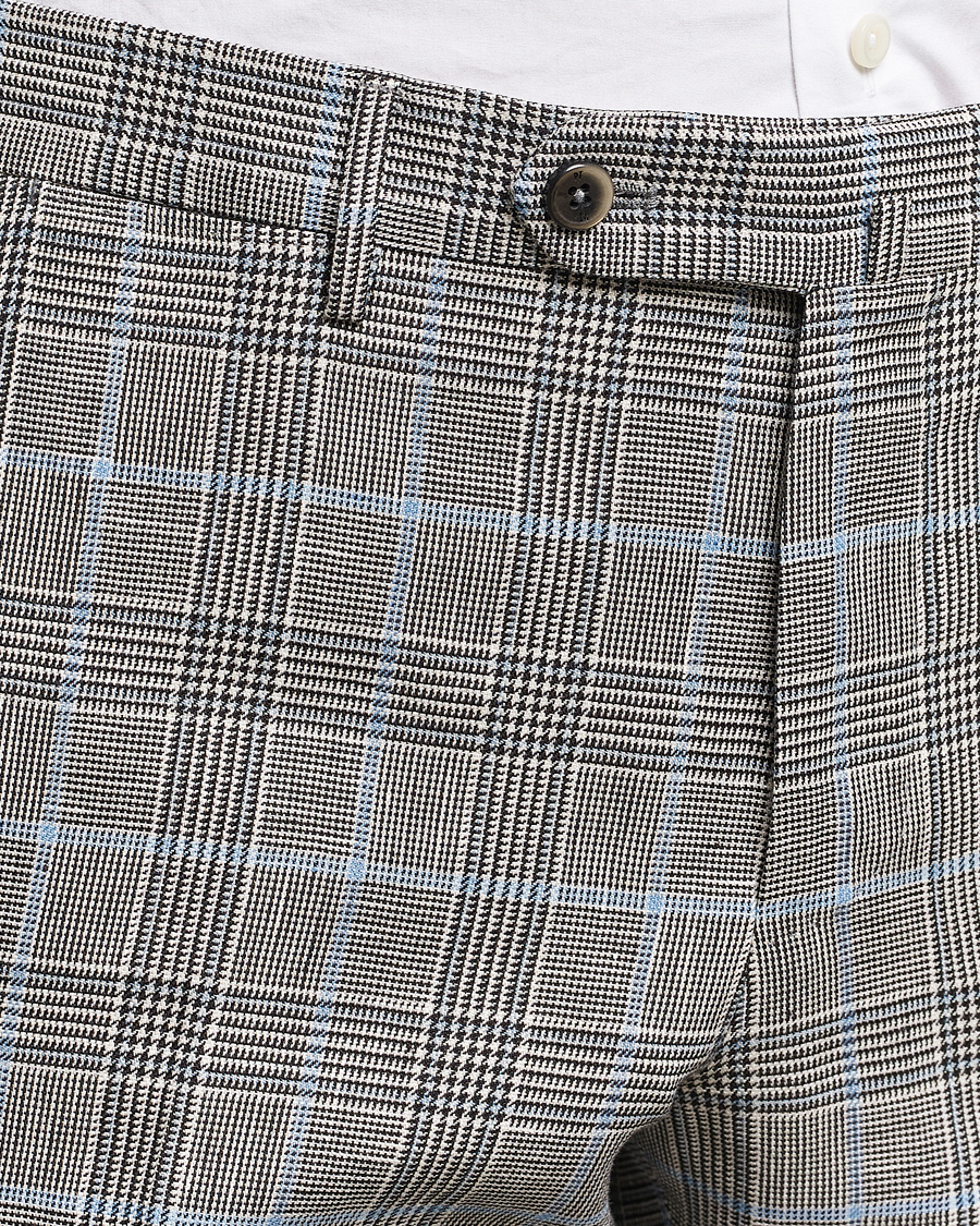 Mies | Housut | PT01 | Slim Fit Glencheck Trousers Grey/Blue