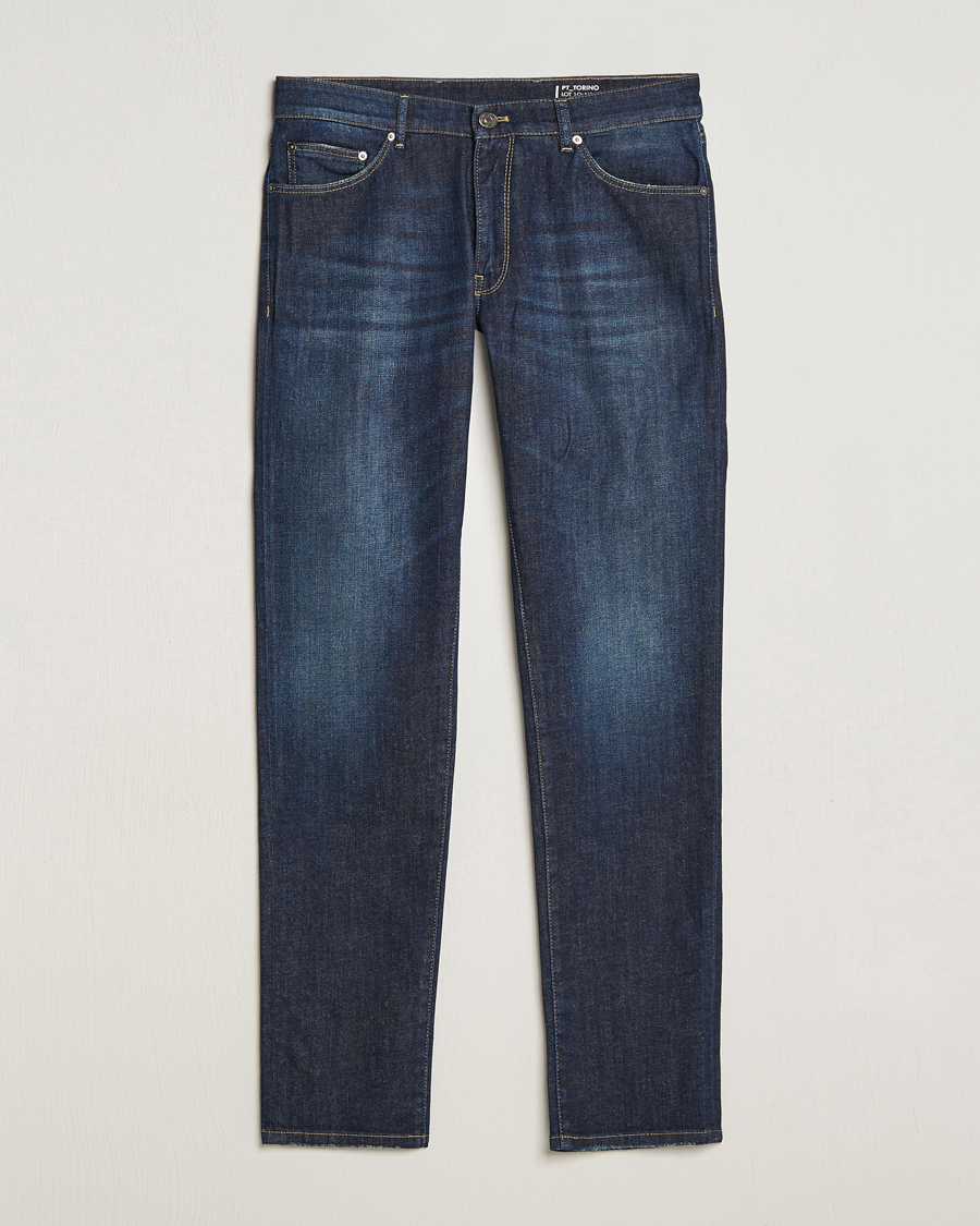 Mies | Farkut | PT01 | Slim Fit Stretch Jeans Dark Blue Wash
