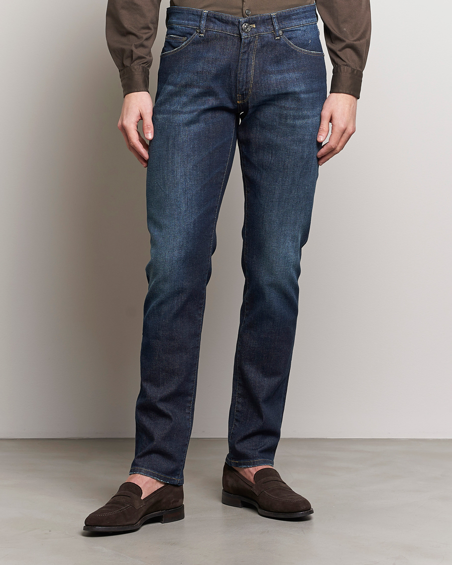 Mies |  | PT01 | Slim Fit Stretch Jeans Dark Blue Wash