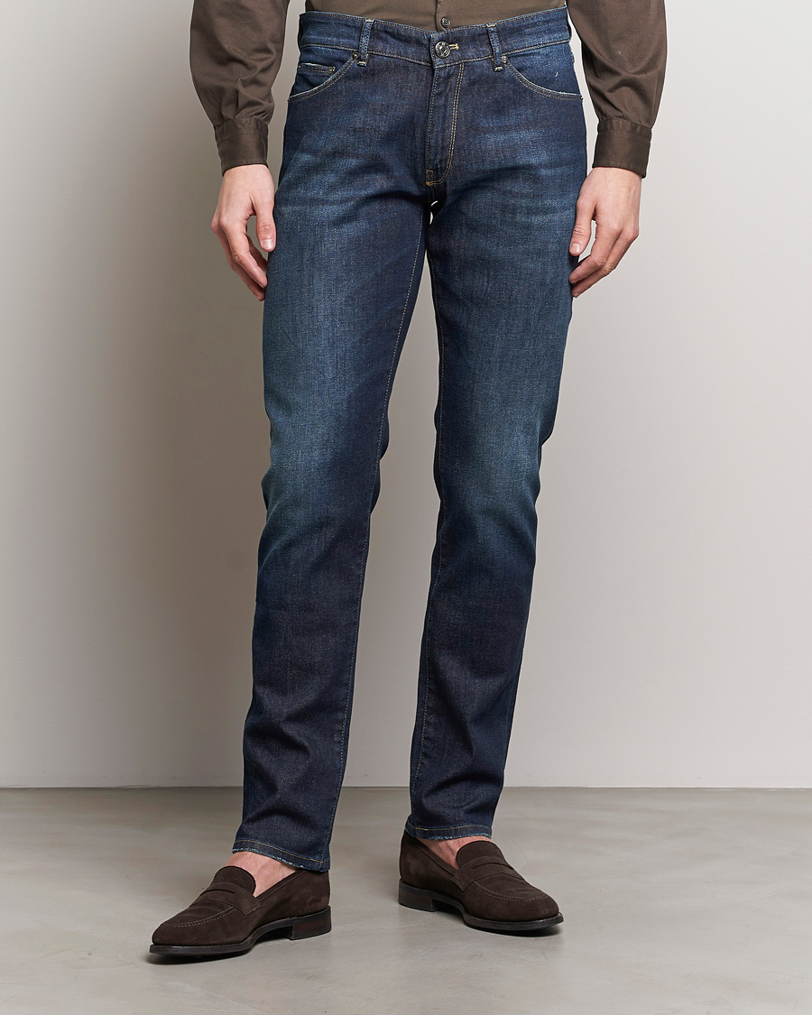 Mies | Farkut | PT01 | Slim Fit Stretch Jeans Dark Blue Wash