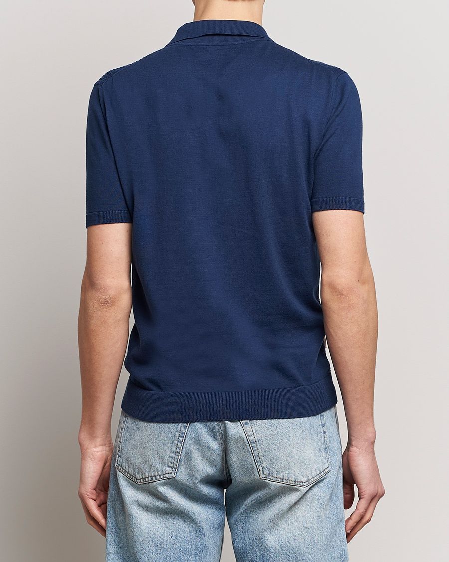 Mies | Pikeet | Baracuta | Waffle Knitted Polo Navy