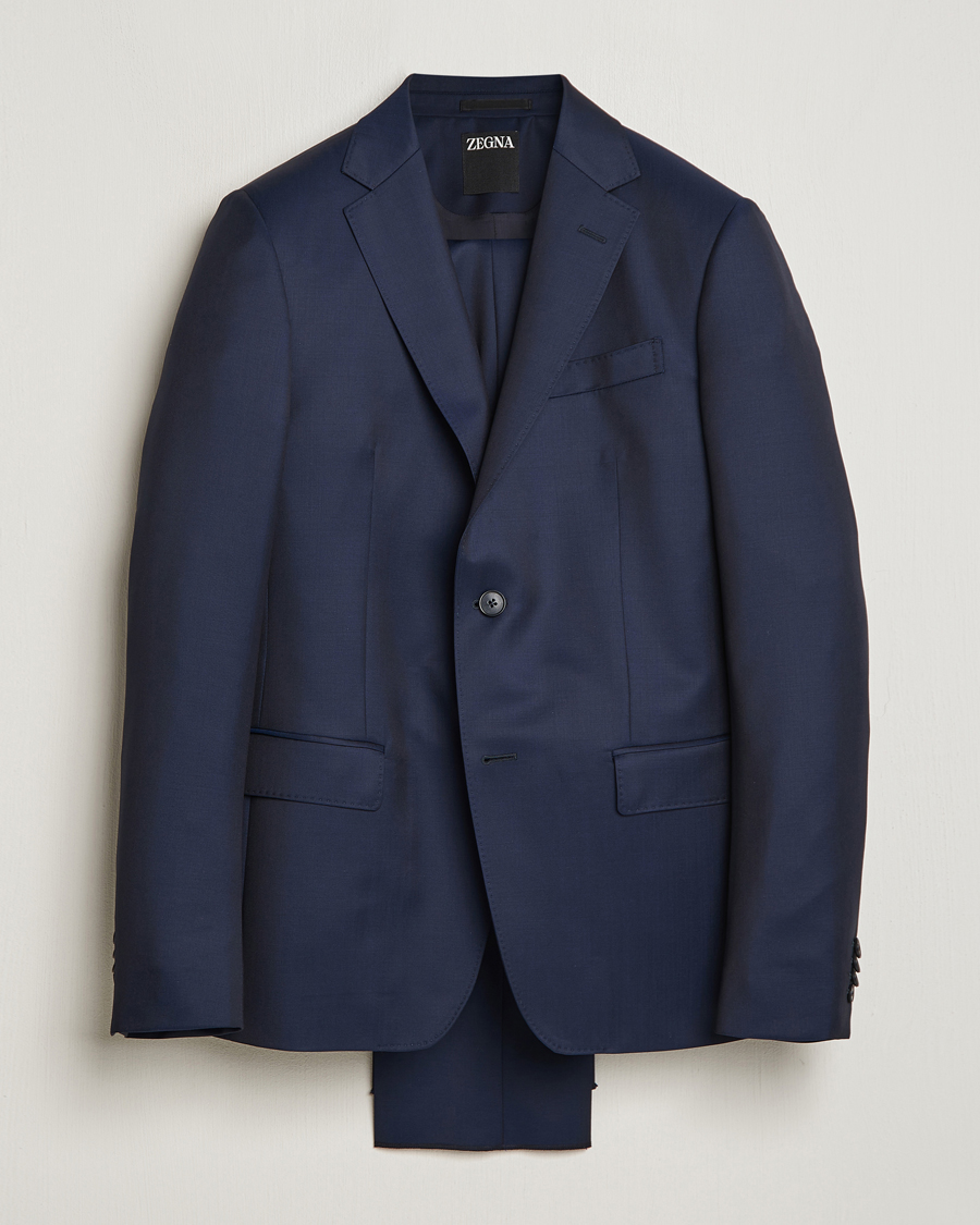 Mies | Puvut | Zegna | Tailored Wool Suit Navy