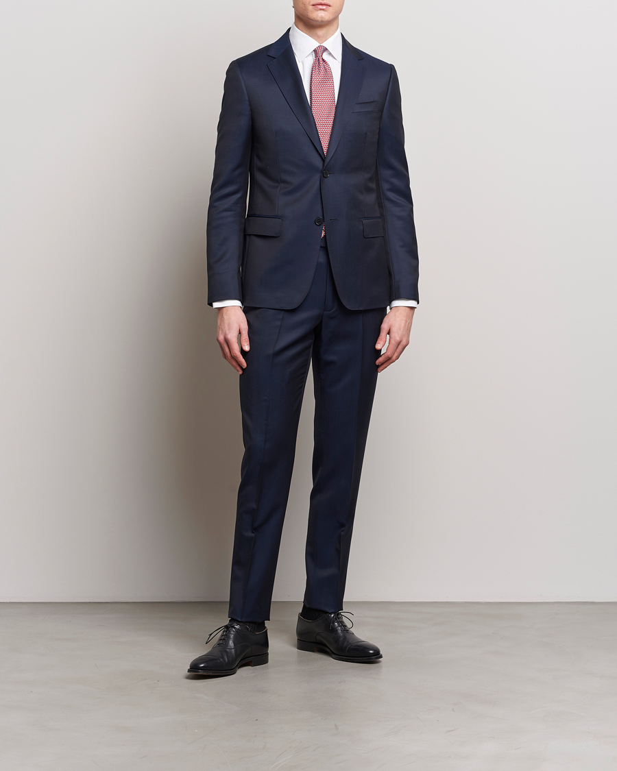 Mies |  | Zegna | Tailored Wool Suit Navy