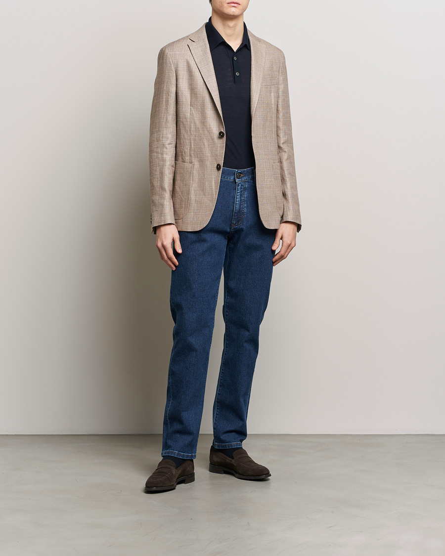 Mies | Pikkutakit | Zegna | Unconstructed Linen Blend Blazer Brown