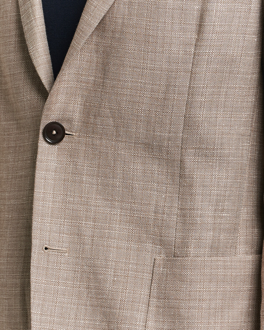Mies | Pikkutakit | Zegna | Unconstructed Linen Blend Blazer Brown