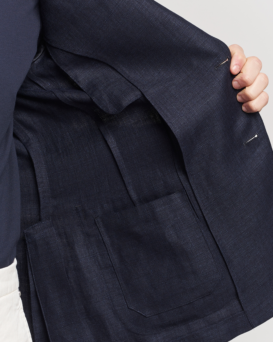 Mies | Pikkutakit | Zegna | Unconstructed Linen Blend Blazer Navy