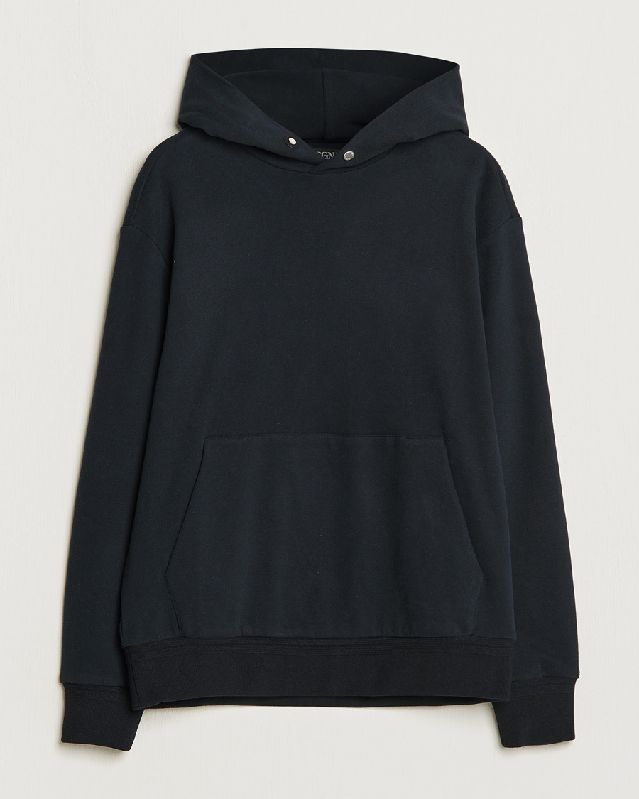 Mies | Puserot | Zegna | Cotton/Cashmere Hoodie Black