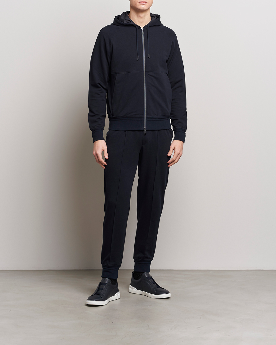 Mies |  | Zegna | Cotton Stretch Joggers Navy